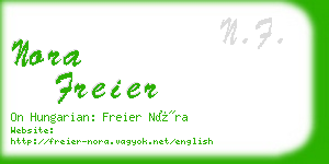 nora freier business card